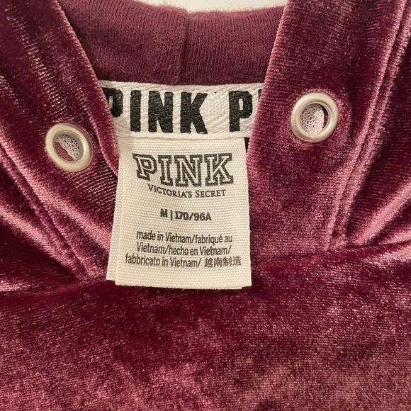 VS PINK Velour Crop Pullover - Picture 4 of 5